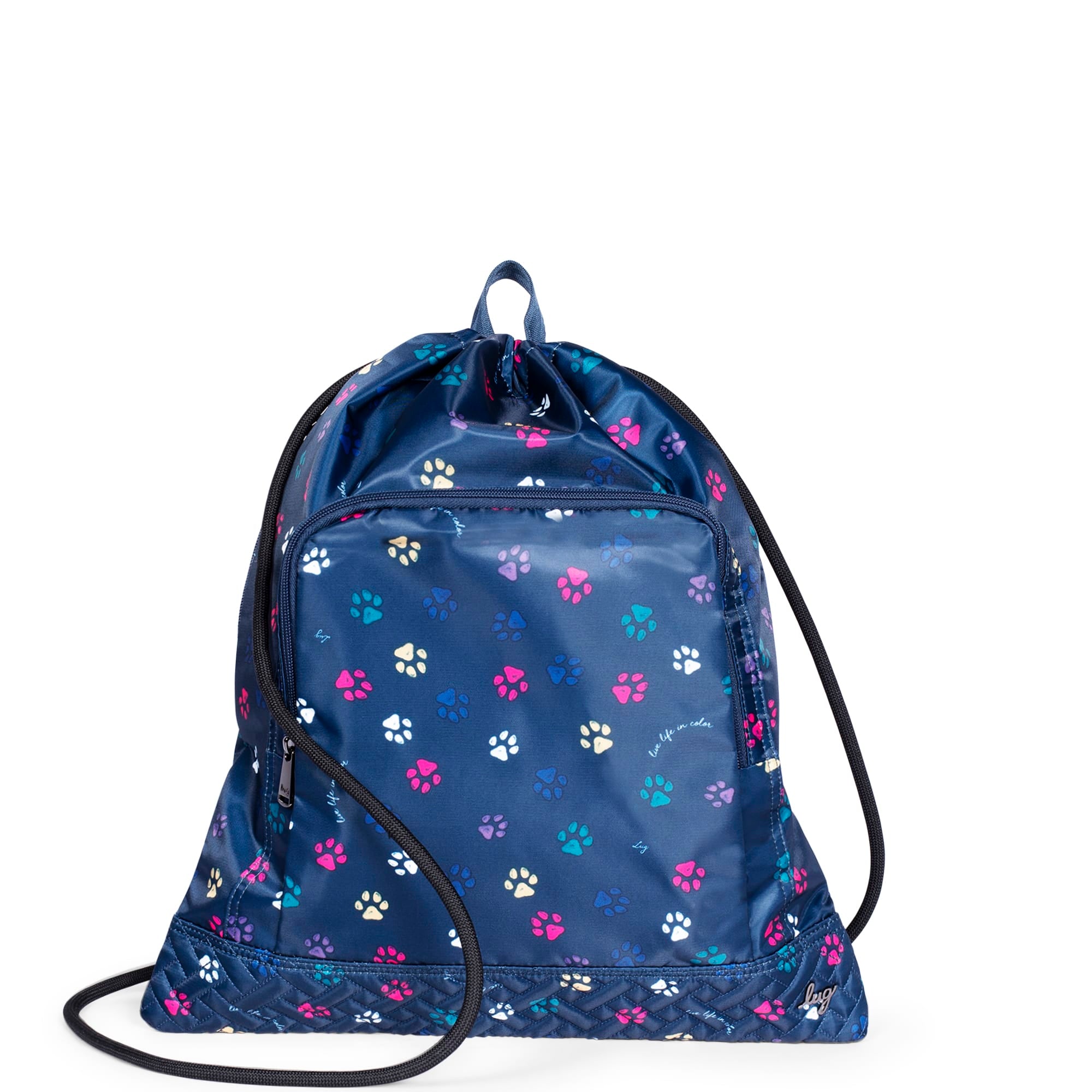 Jumping Jack Drawstring Backpack - PAWS NAVY - Jumpingjack_PawsNavy_01